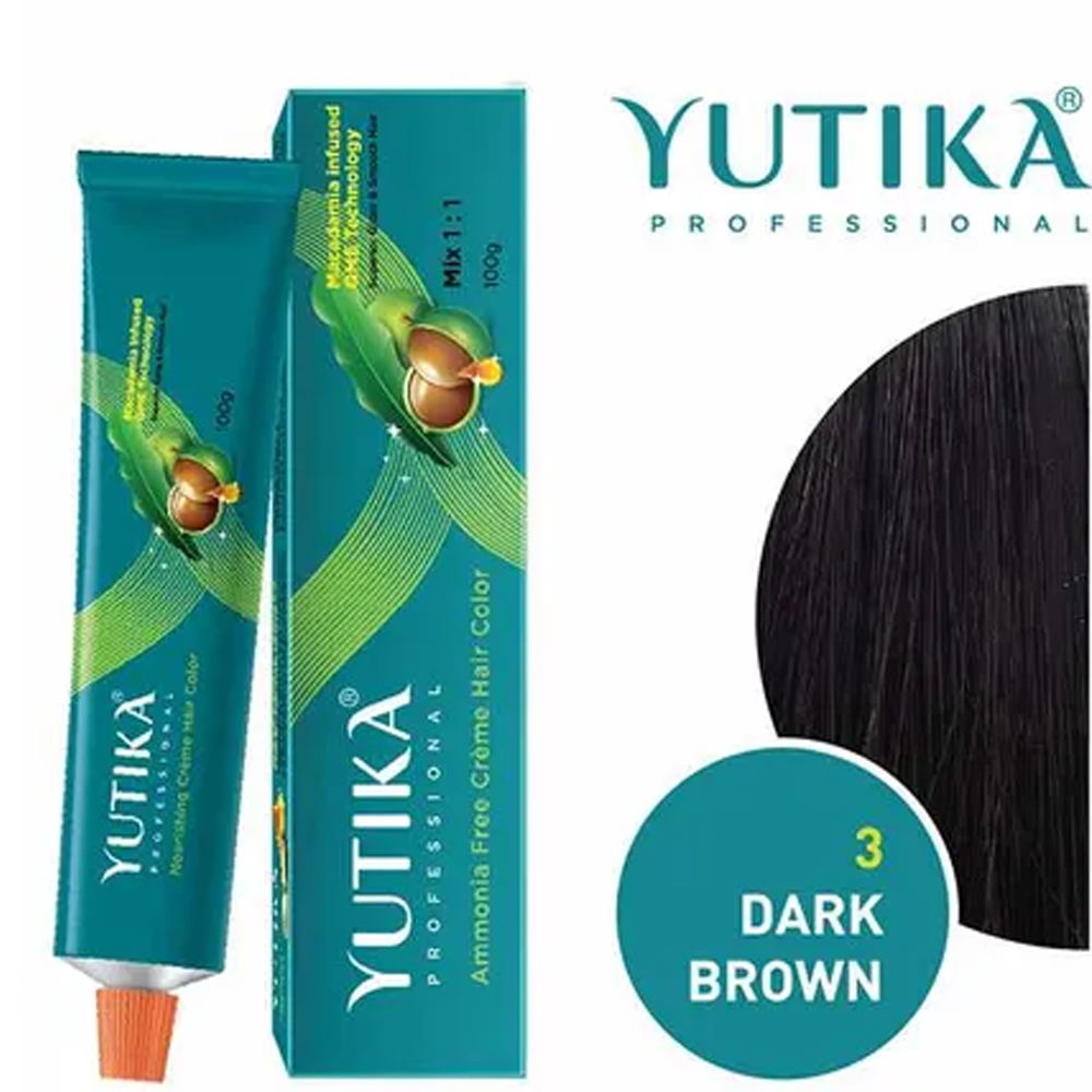 Yutika Professional Dark Brown.3.0 Hair Color - 100 gm
