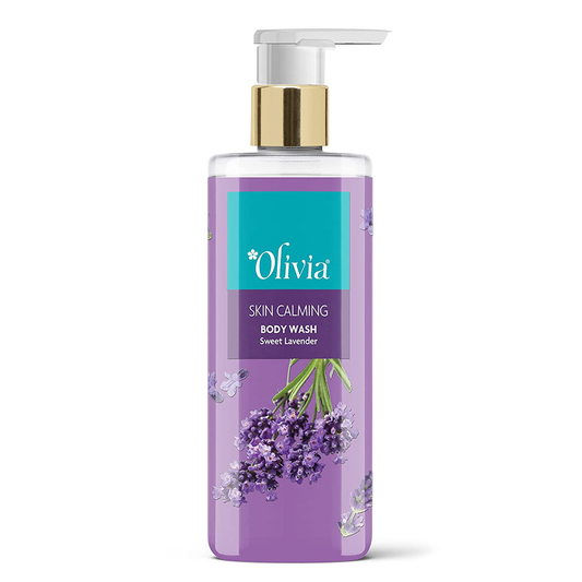 Olivia Body Wash, Skin Calming Shower Gel with Sweet Lavender 250ml - Free from Paraben, Silicone, Harmful Chemicals