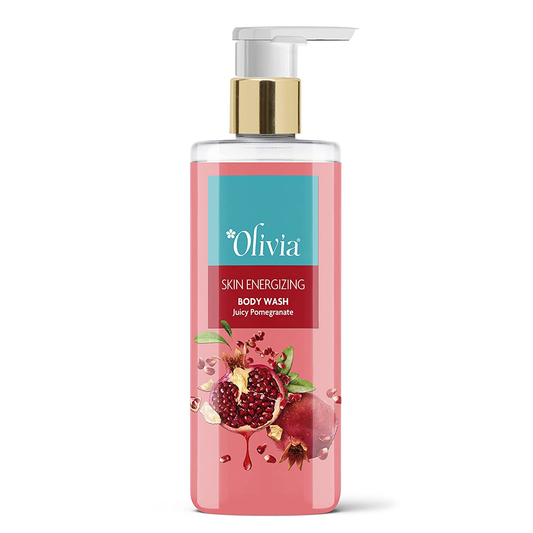 Olivia Body Wash, Skin Energizing Shower Gel with Juicy Pomegranate 250ml - Free from Paraben, Silicone, Harmful Chemicals