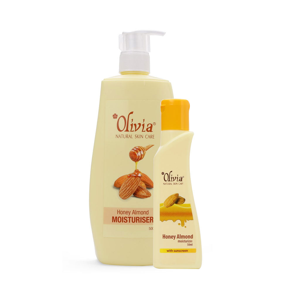 Olivia Honey Almond Moisturizer With Sunscreen 400ml Free Olivia Honey Almond Moisturizer 100ml