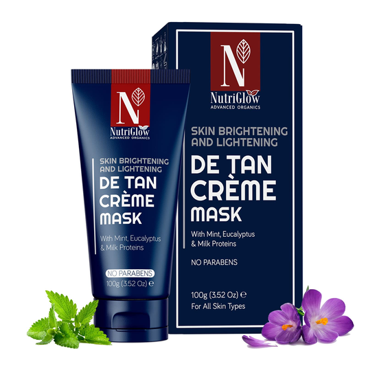 NutriGlow Advanced Organics De Tan Cream Mask Skin Lightning All Skin Types, 100 g