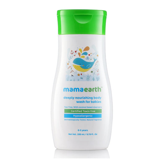 Mamaearth Deeply Nourishing Wash For Babies - 200 ml