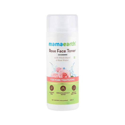 Mamaearth Rose Water Face Toner With Witch Hazel & Rose Water For Pore Tightening, 200 ml