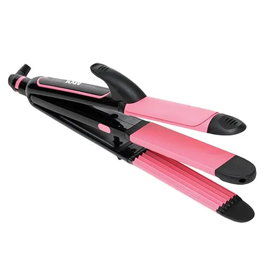 Kaiv 3-In-1 Hair Styler Straightener, Curler & Crimper With Ceramic Co - Colour May Vary, 1 pc