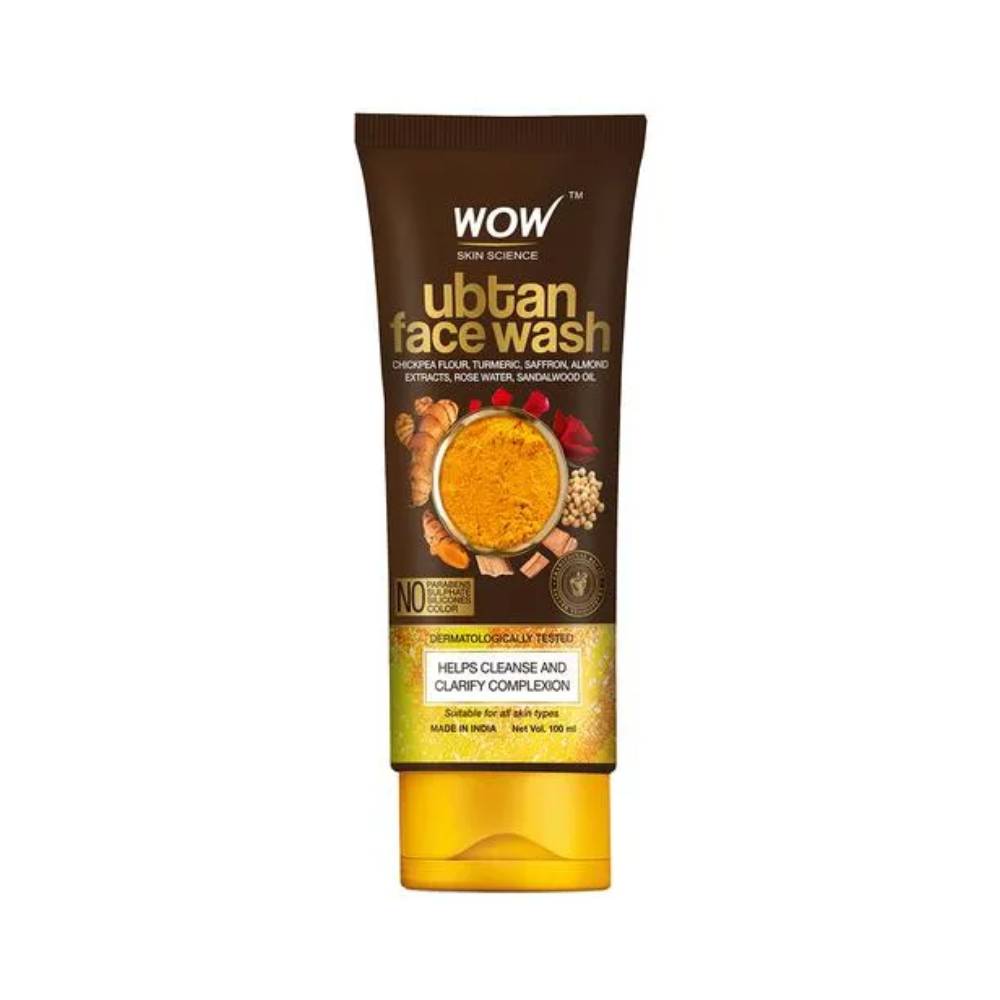 Wow Skin Science Ubtan Face Wash - Cleanse & Clarify Complexion, 100 ml