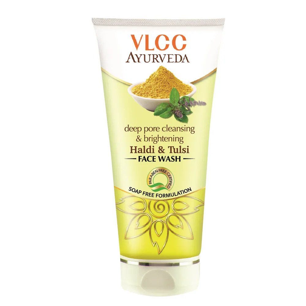 VLCC Ayurveda Deep Pore Cleansing & Brightening Haldi & Tulsi Face Wash (100ml)