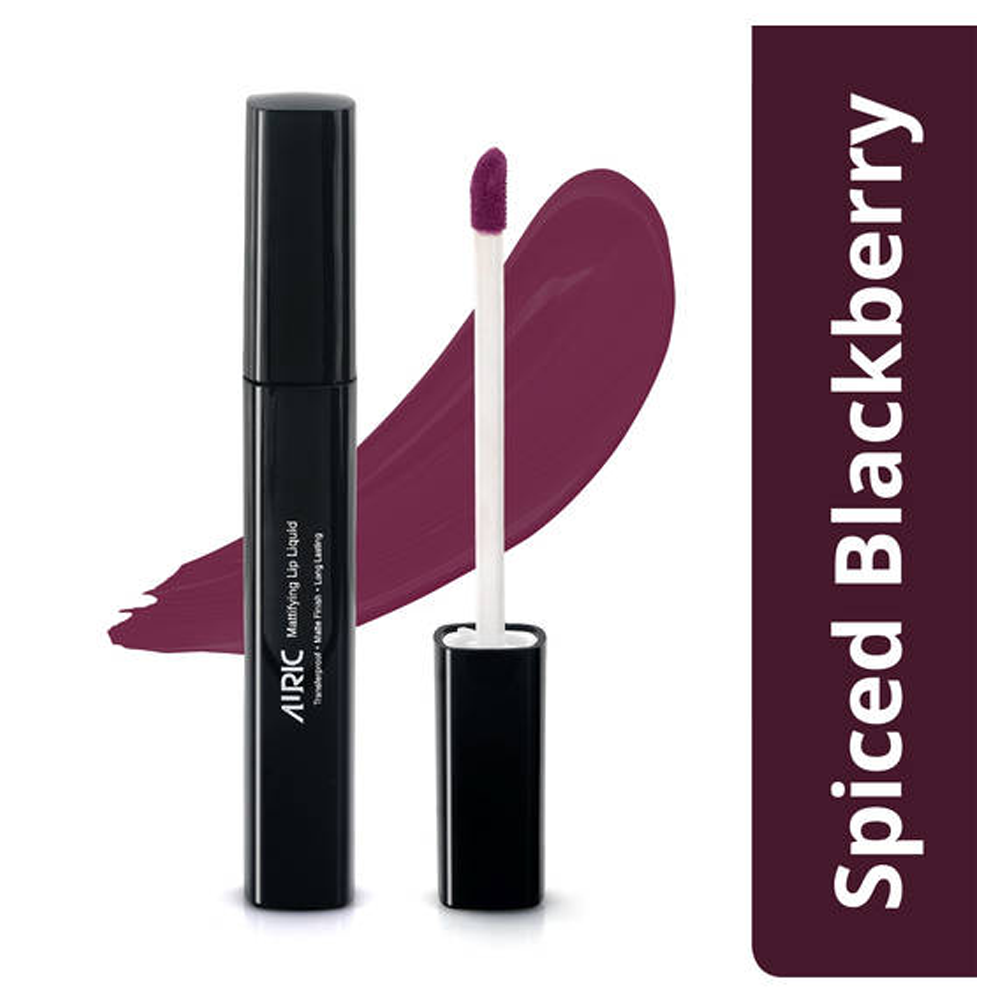 Auric Mattifying Lip Liquid, Spiced Blackberry 3305.