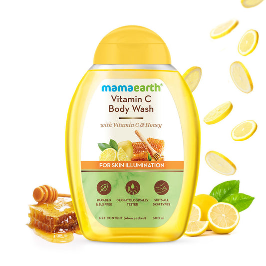 Mamaearth Vitamin C Body Wash With Vitamin C & Honey For Skin Illumination (300ml)