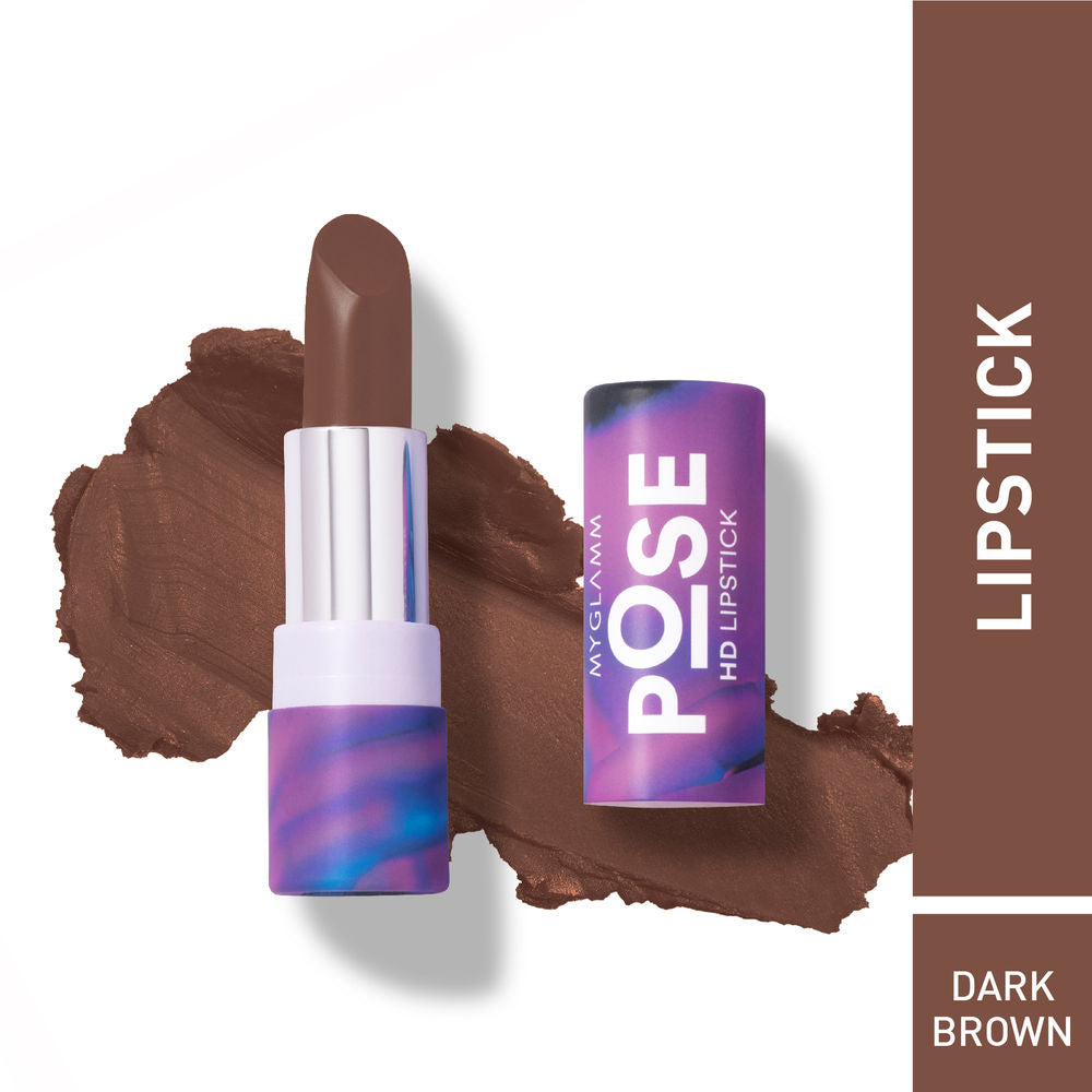 MyGlamm POSE HD Lipstick-Dark Brown (4gm)