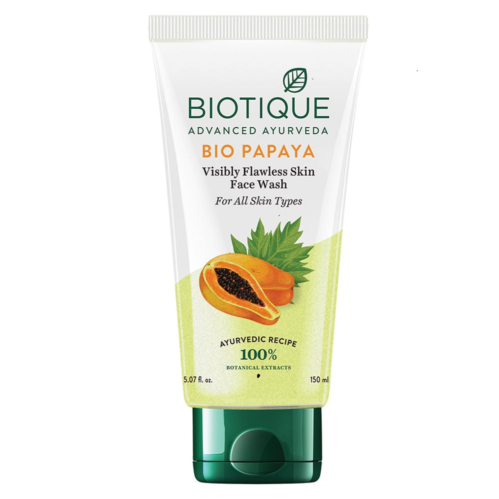 Biotique Bio Papaya Visibly Flawless Skin Face Wash For All Skin Types (150ml)