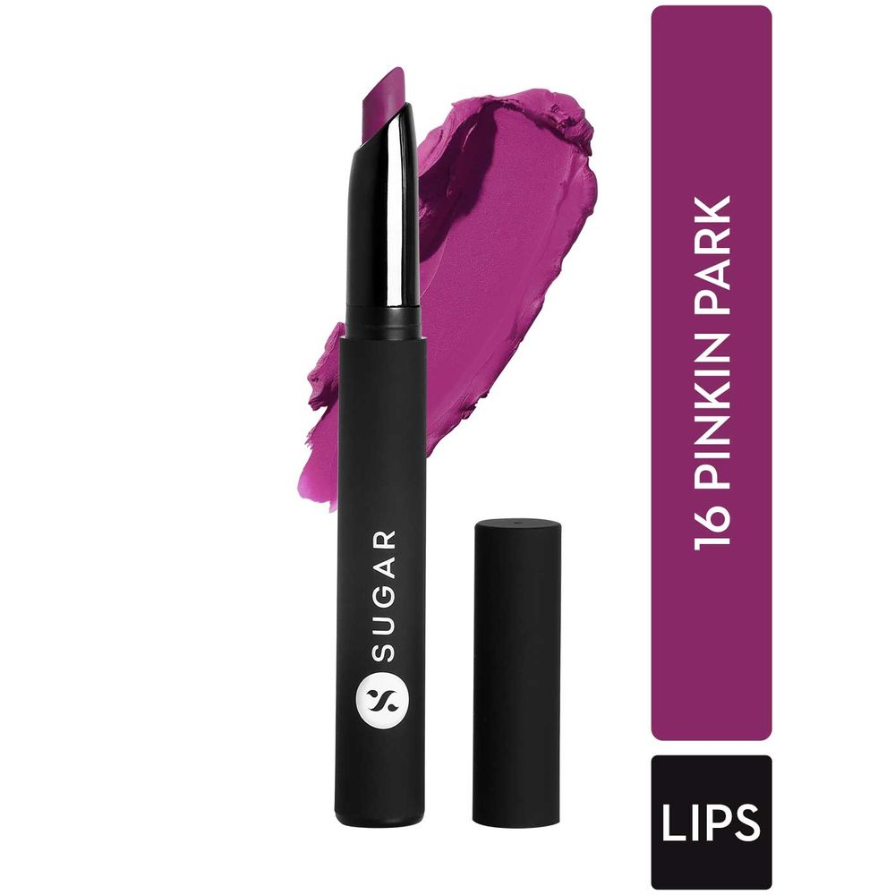 SUGAR Matte Attack Transferproof Lipstick - 16 Pinkin Park (Strawberry Pink/Magenta) (2gm)