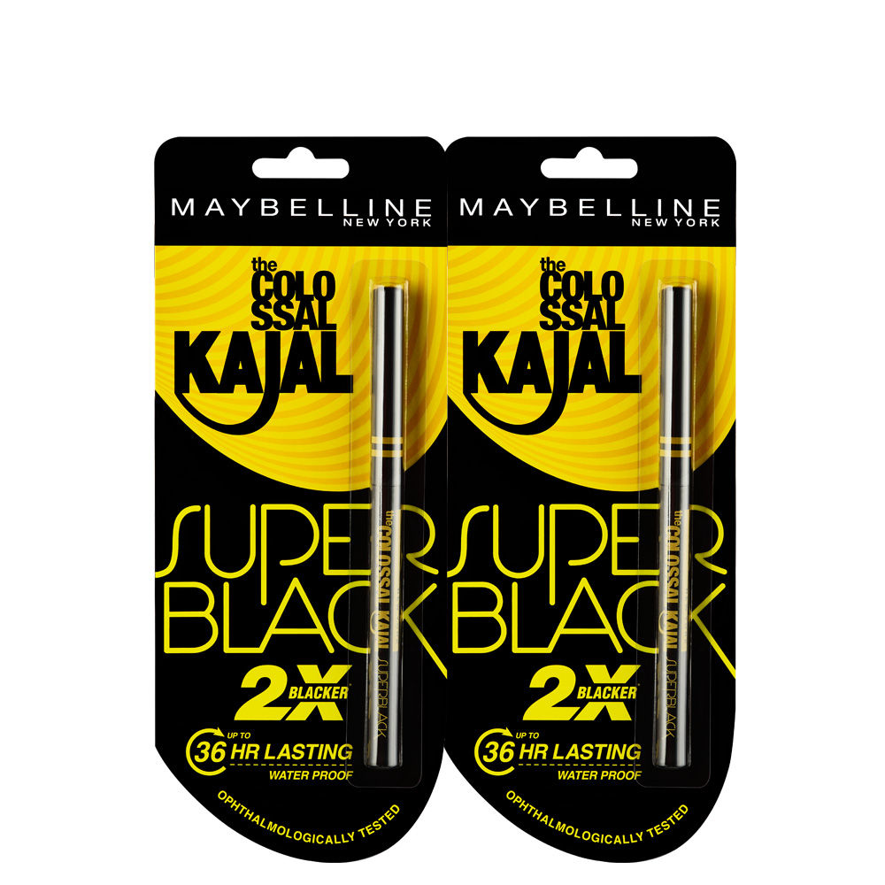 Maybelline New York Super Black Kajal Pack Of 2 (0.7gm)