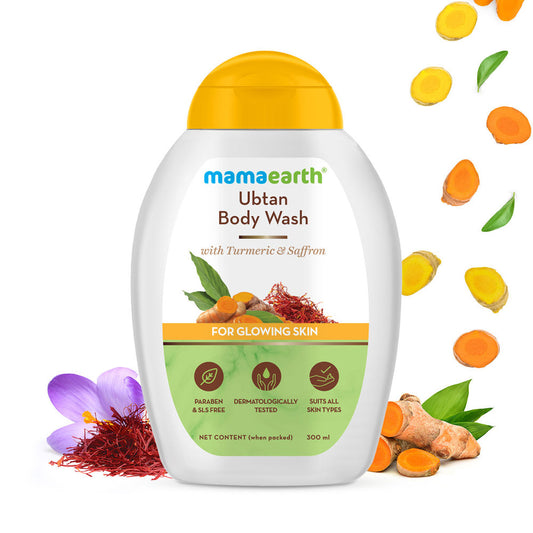 Mamaearth Ubtan Body Wash With Turmeric & Saffron For Glowing Skin (300ml)