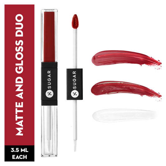 SUGAR Smudge Me Not Lip Duo - 10 Drop Dead Red (Red) (3.5ml)