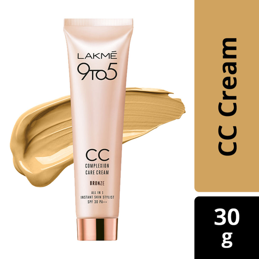 Lakme 9 to 5 Complexion Care Face CC Cream With SPF 30 PA++ - Bronze (30g)